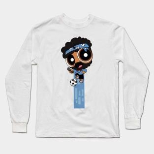 Flying Blue Power Puff Wayne Long Sleeve T-Shirt